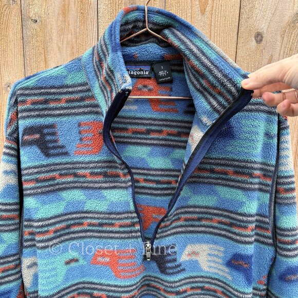 Patagonia Vintage Synchilla‎ Sweater Anatolia Bluesmoke Fleece Size Small - Picture 7 of 17